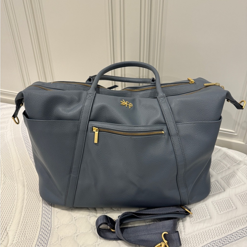 Freshly Picked Classic Weekender + Matching Classic Clutch (Dusty Blue)